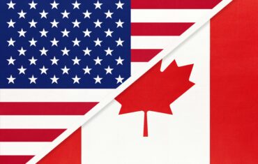 USA Vs Canada National Flag Relationship Two Countries