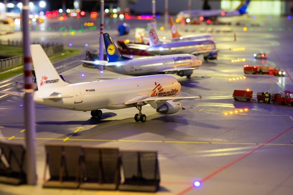 Planes on the runway