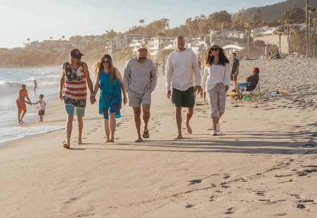 Family in California Beach
